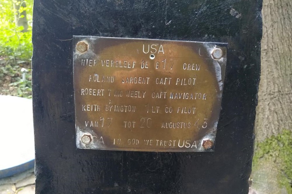 Memorial Shelter Crew Crashed B-17 #42-343 Werm #5