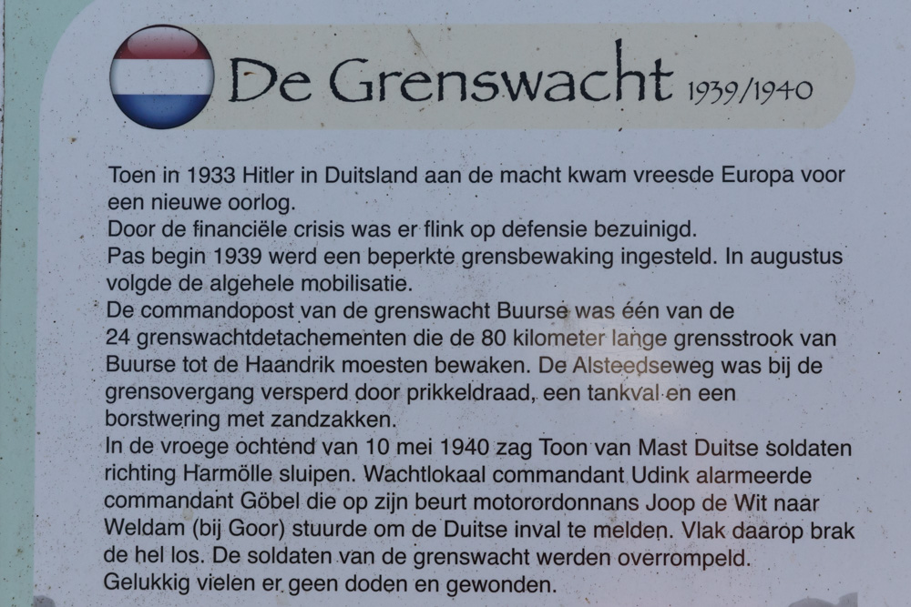 Informatiebord De Grenswacht 1939/1940 #2
