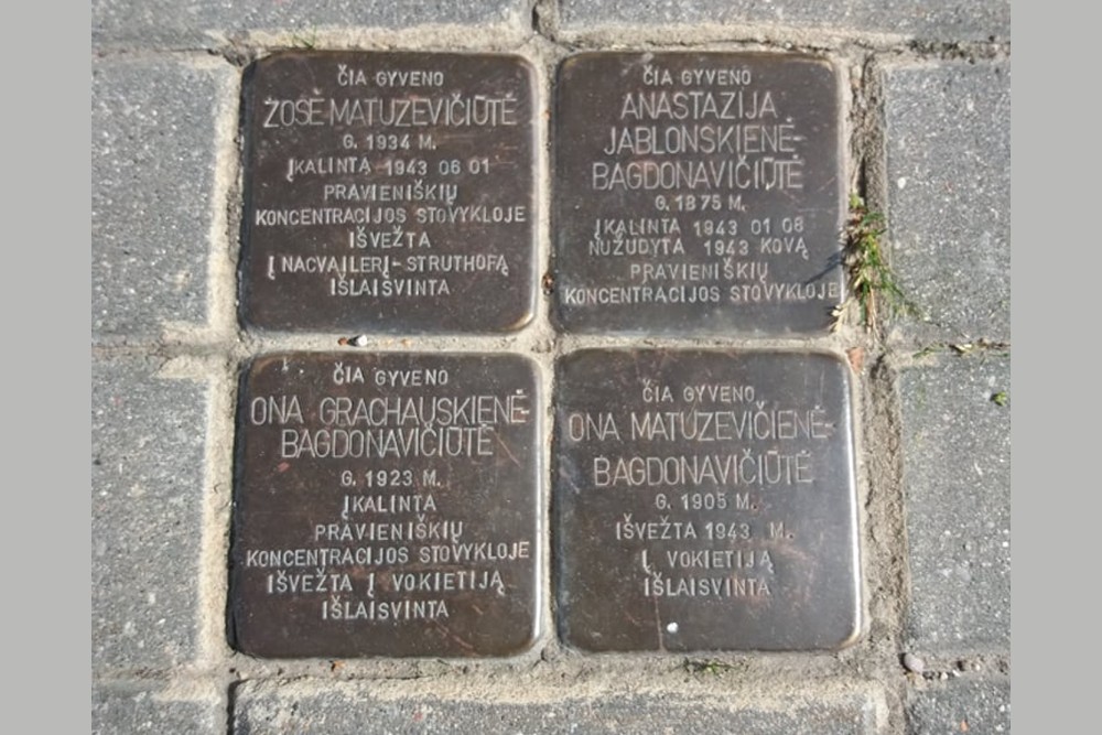 Stolpersteine J. Tilvyčio gatvė 1