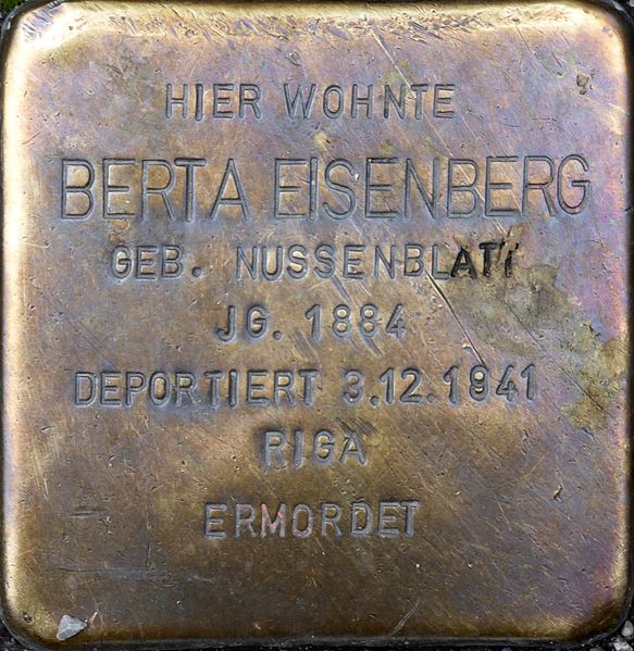 Stolpersteine Lessingstrae 6 #2