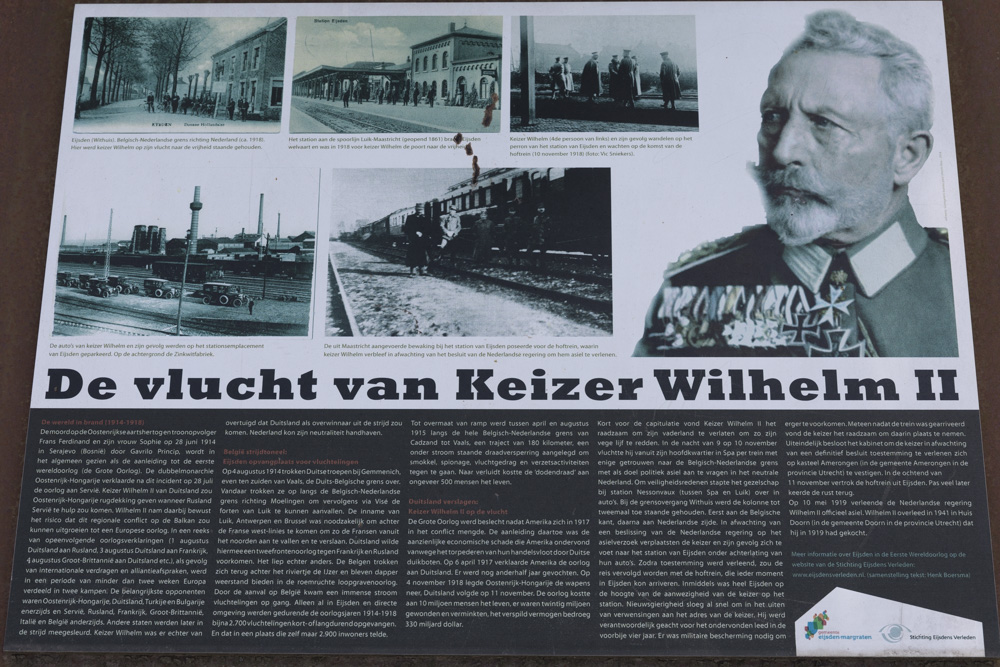 Information sign The escape of Emperor Wilhelm II #2