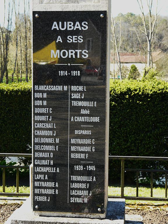 War Memorial Aubas #1