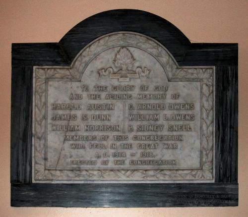 Oorlogsmonument United Methodist and Presbyterian Christ Church