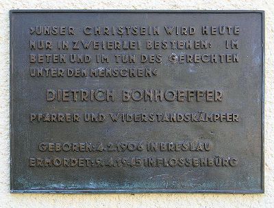Gedenkteken Dietrich Bonhoeffer #1