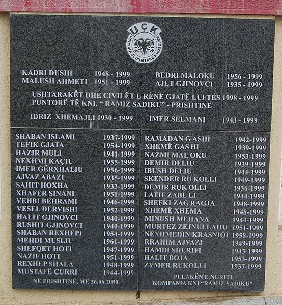 Memorial Killed Soldiers Kosovo Liberation Army #1