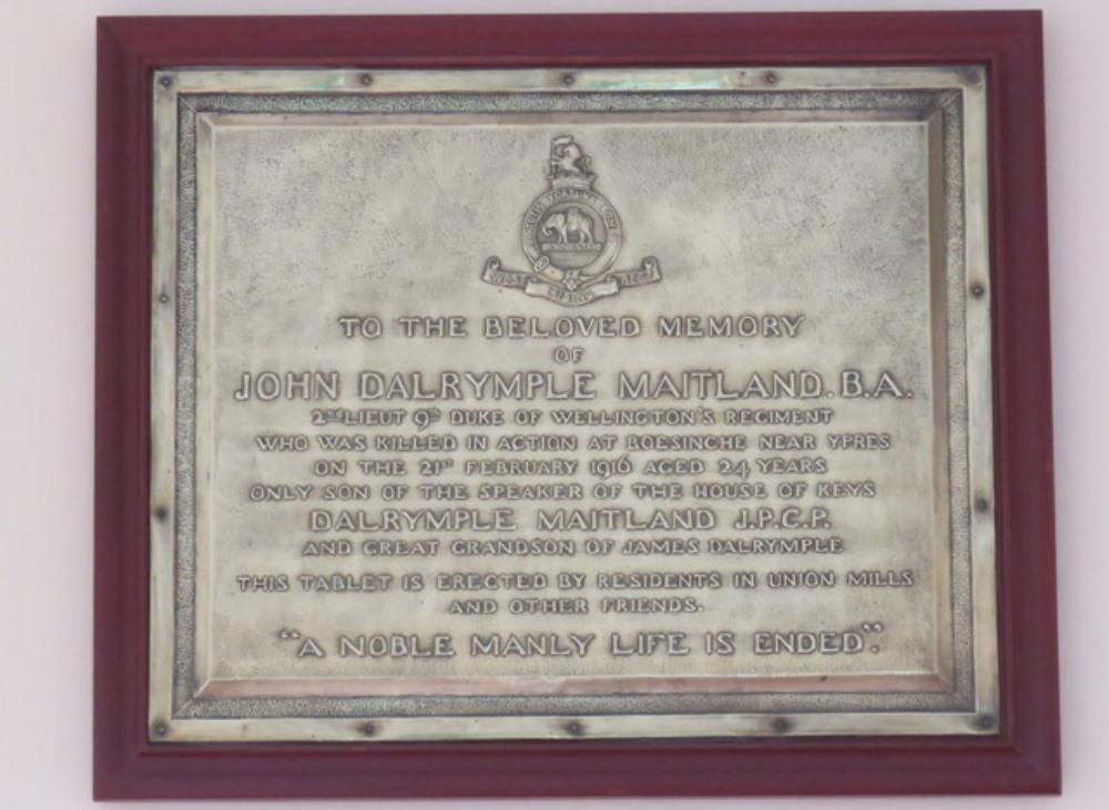 Gedenkteken 2nd Lt. John Dalrymple Maitland #1