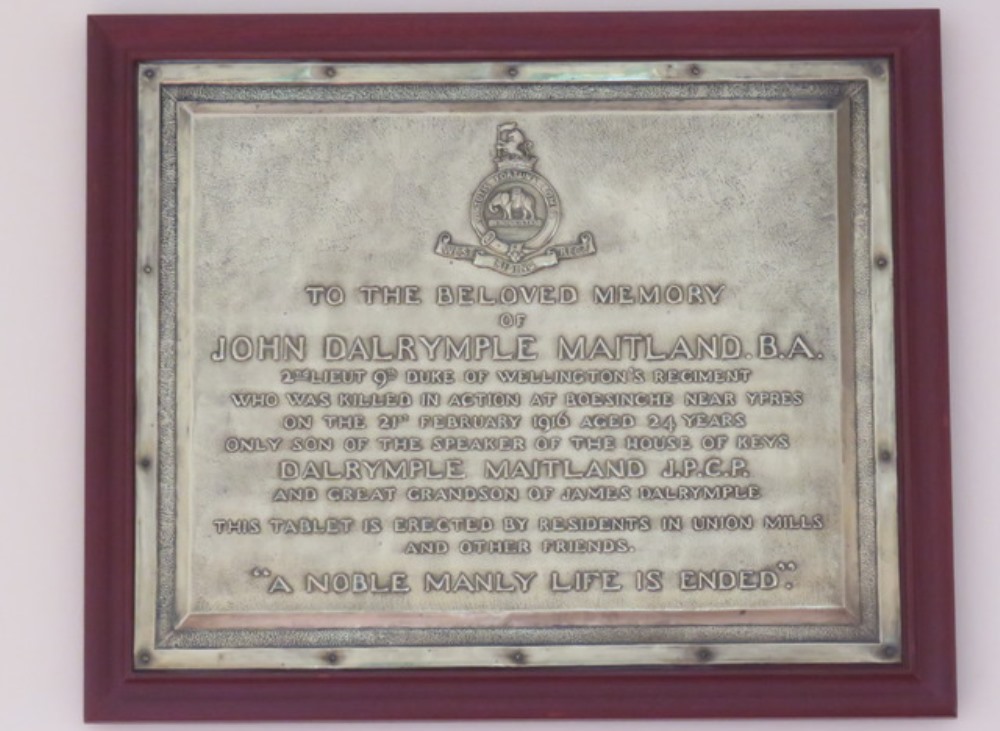 Memorial 2nd Lt. John Dalrymple Maitland #1