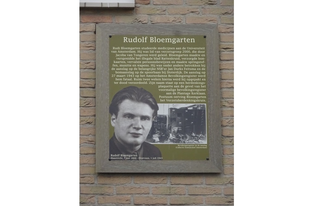 Herdenkingsborden De Aker Rudi Bloemgartensingel #1