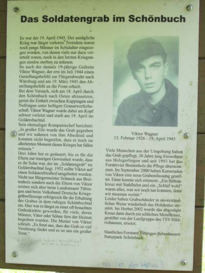 Field Grave German Soldier Schönbuch #2