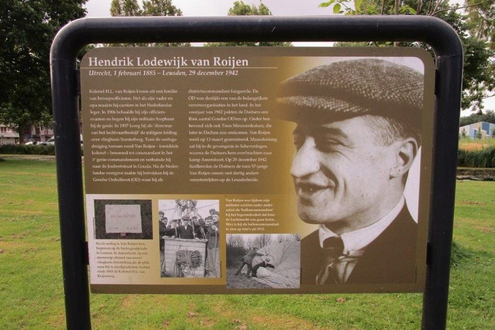 Informatiepaneel Verzetsheld Hendrik Lodewijk van Roijen #1