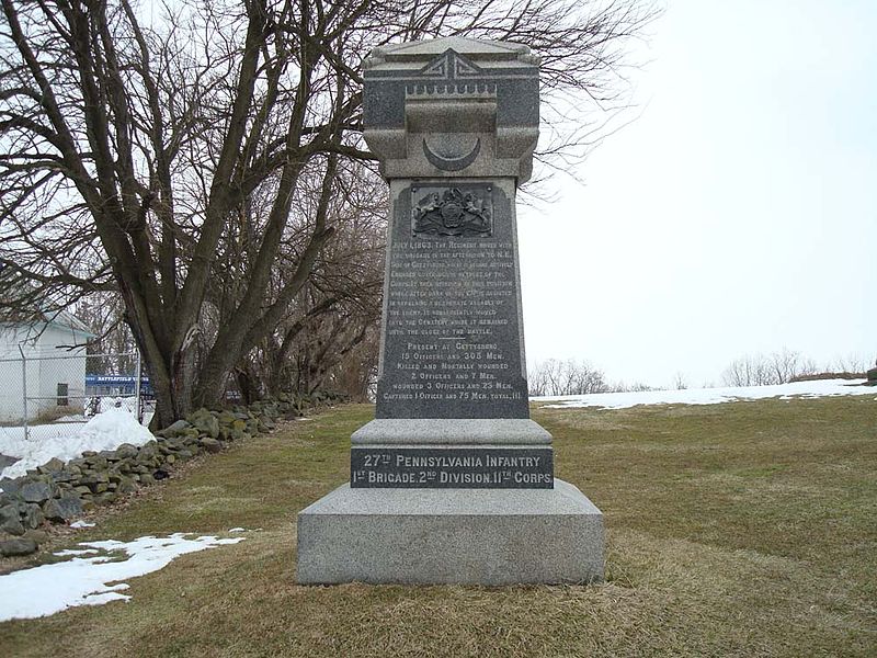 27th Pennsylvania Infantry Monument
