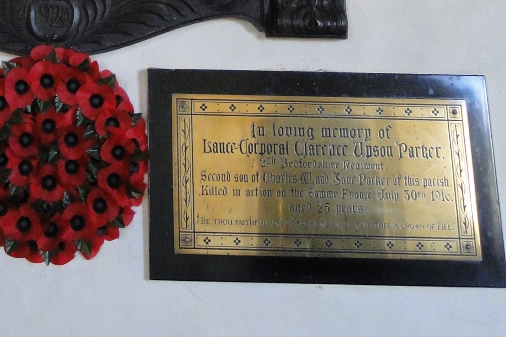 Gedenkteken Lance-Corporal Clarence Upson Parker #1