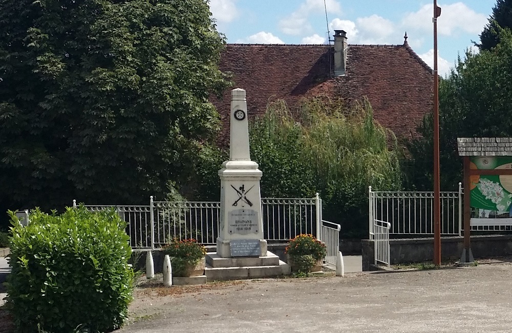 Monument Eerste Wereldoorlog Brainans #1