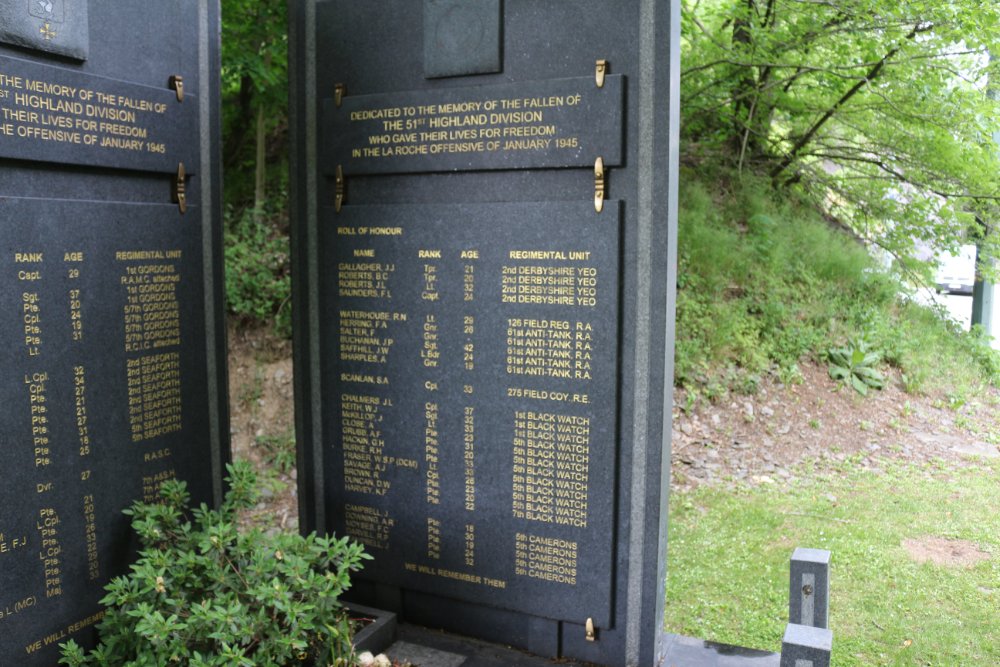 Monument 51e Highland Division La Roche-en-Ardenne #5