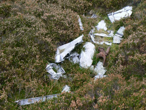 Crash Site & Wreckage Avro Anson Trainer Aircraft Nether Handwick #1