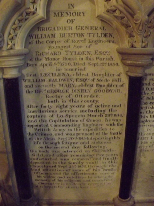 Memorials Crimean War St Mary Church Eastling