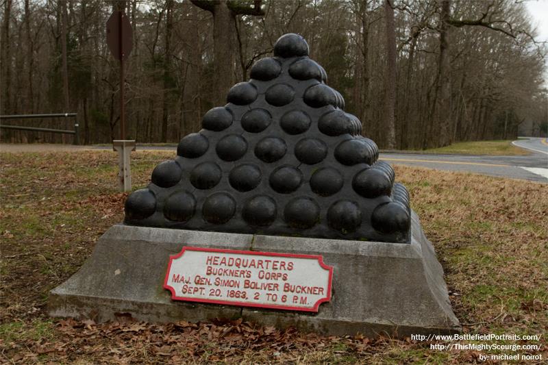 Locatie-aanduiding Hoofdkwartier CSA Major General Simon B. Buckner's Corps