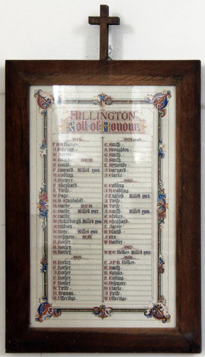 Roll of Honour St. Mary Church