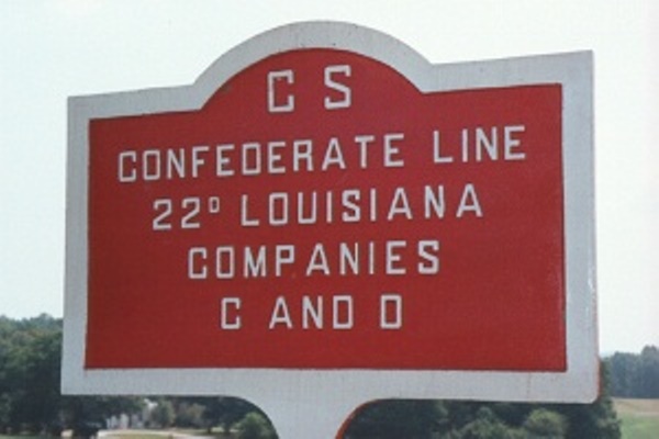Position Marker 22nd Louisiana Infantry (Confederates)