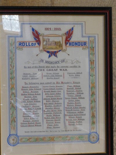 Roll of Honour St. Cuthbert Church #1