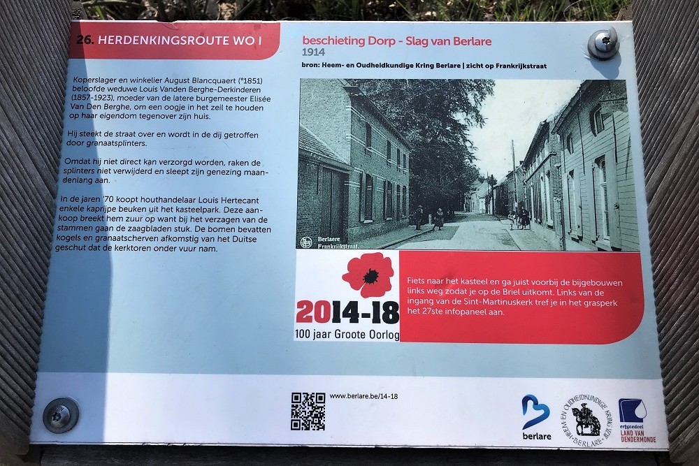 Memorial Route 100 years Great War - Information Board 26 #1