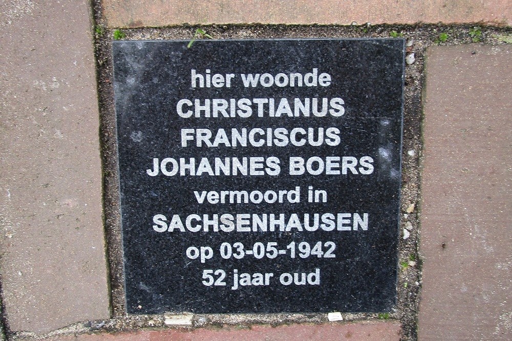 Memorial Stone Pasteurstraat 21