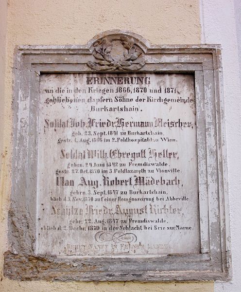 Monument Oorlogen van 1866 en 1870-1871 Burkartshain