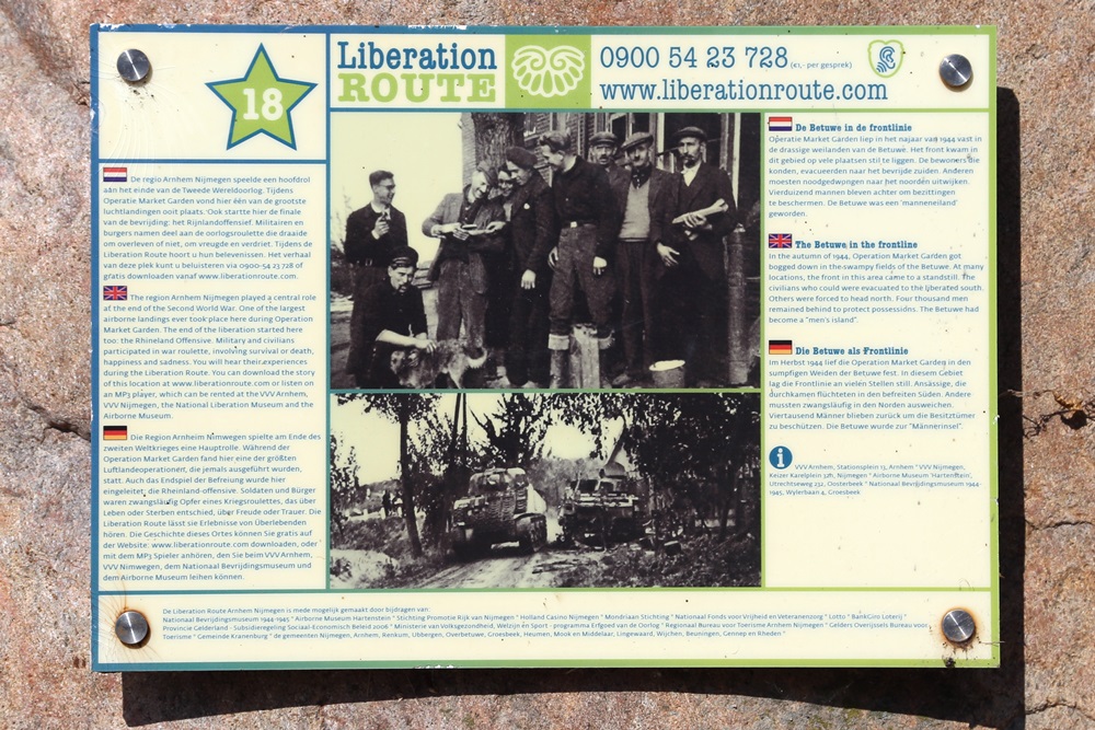Liberation Route Marker 018: The Betuwe on the frontline #2