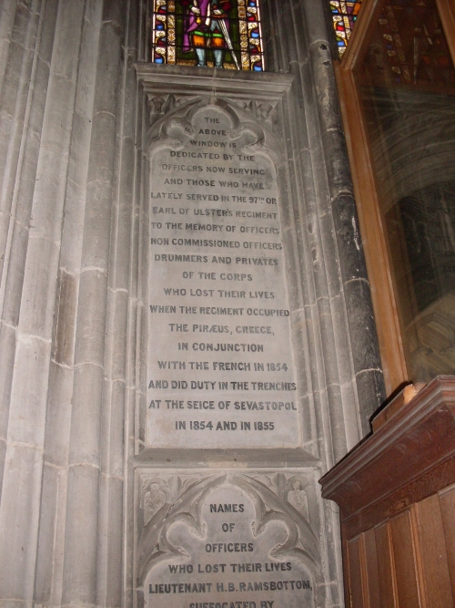 Remembrance Window Earl of Ulster's Regiment