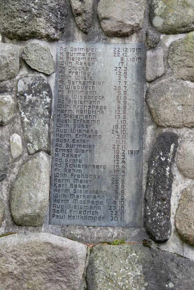 Monument Eerste Wereldoorlog Augustdorf #4