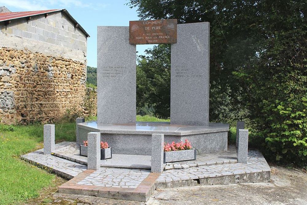 Monument Eerste Wereldoorlog Pere