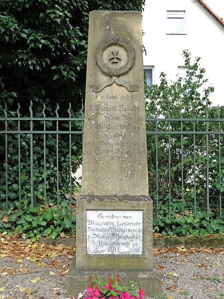 Franco-Prussian War Grave Rastpfuhl #1