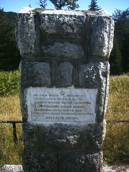 Monument Omgekomen Partizanen Borja Berg #1