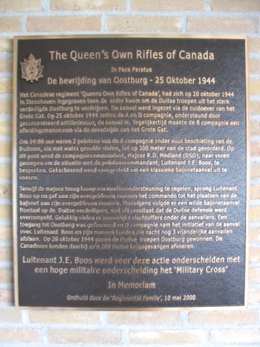 Plaques Queen’s Own Rifles of Canada Oostburg #3
