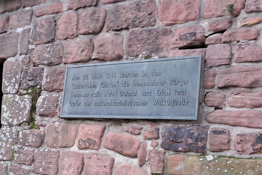 Memorial Lauersche Gärten Mannheim #2