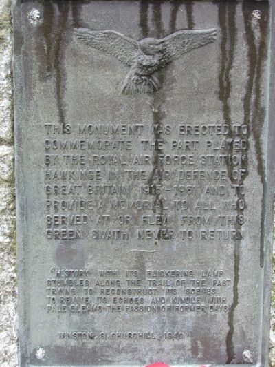 Memorial 'Royal Air Force Station' Hawikinge #3