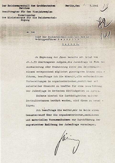 Autorisatiebevel Jodenvraagstuk (31-07-1941)